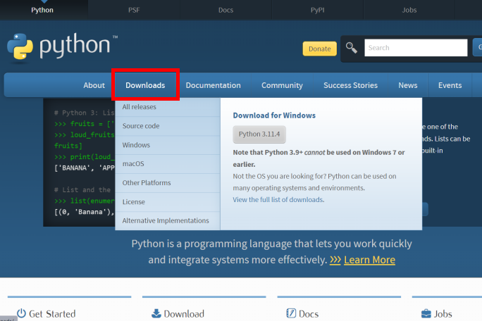 Pythonのインストール方法