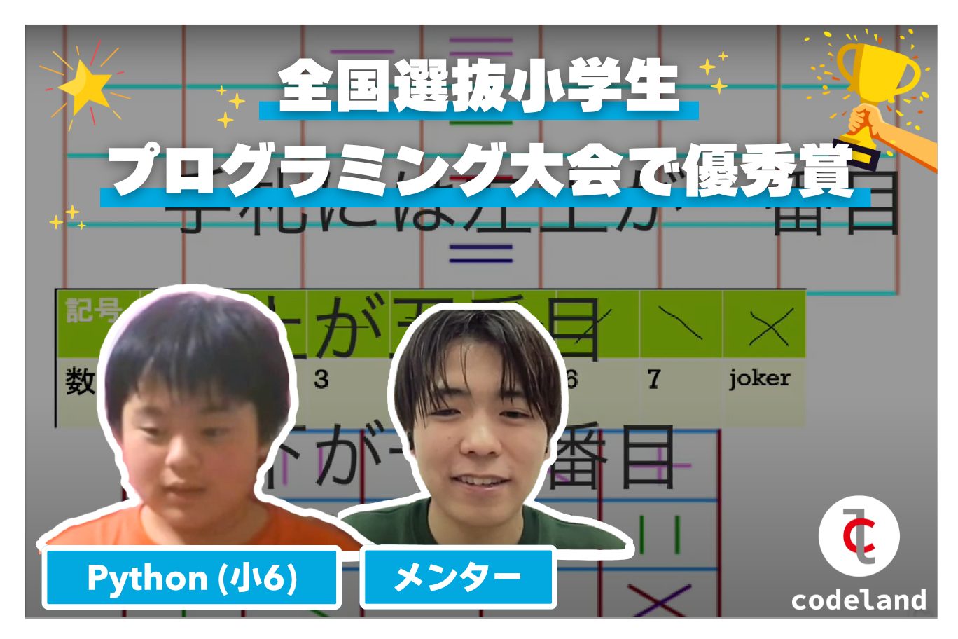 【生徒の声】全国選抜小学生プログラミング大会で優秀賞。プログラミングコンテスト受賞のコツとは？